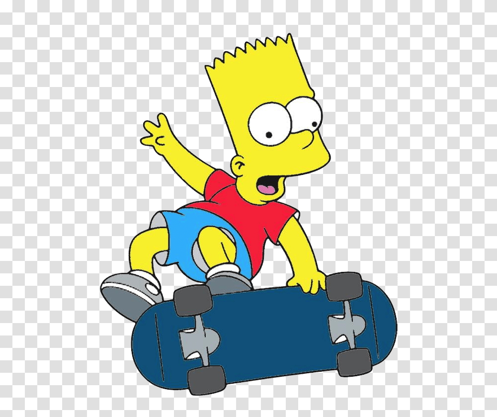 Bart Simpson With Skattor Bart Simpson Skateboard Tattoo, Luggage, Suitcase, Performer Transparent Png