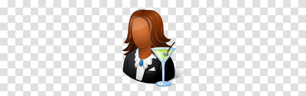 Bartender Female Dark Icon Download Vista People Icons Iconspedia, Cocktail, Alcohol, Beverage, Drink Transparent Png