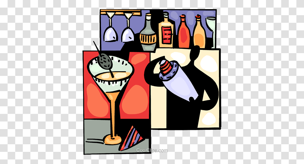 Bartenders Royalty Free Vector Clip Art Illustration, Cocktail, Alcohol, Beverage, Person Transparent Png