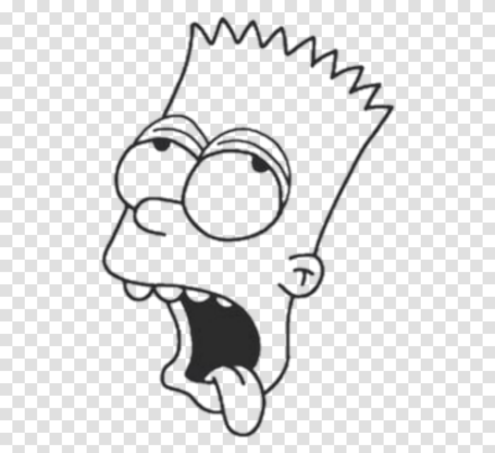 Bartsimpson Aesthetic Grunge Ugh Edgy Bart Thesimpsons Bart Simpson Tattoo Black And White, Apparel, Tie Transparent Png