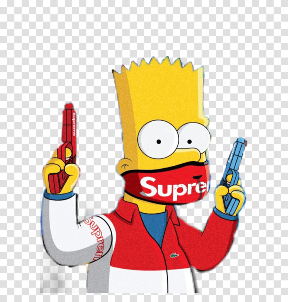 Bartsimpson Bart Supreme Supremebart Simpsons Supreme Wallpaper Gucci Logo, Hand, Label Transparent Png