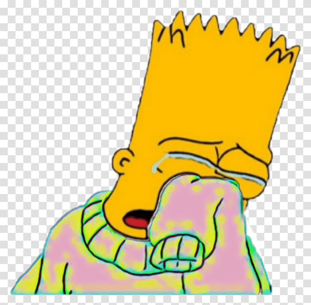 Bartsimpson Simpsons Sad Broken Down Lost Depression, Apparel, Hand Transparent Png