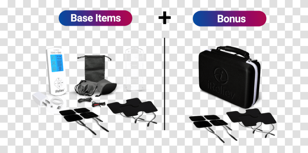 Base Items Bonus Ireliev Electrical Muscle Stimulation, Electronics, Adapter, Bag, Camera Transparent Png