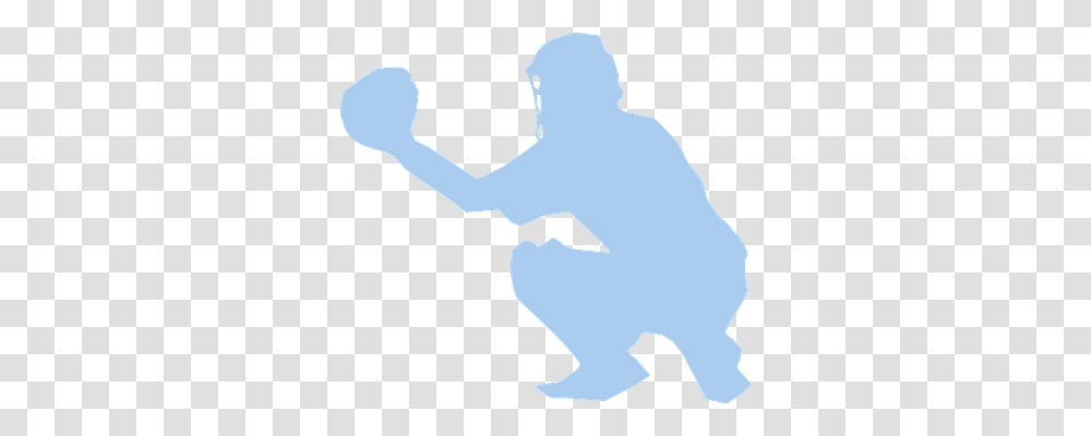 Baseball Sport, Silhouette, Hand, Kneeling Transparent Png