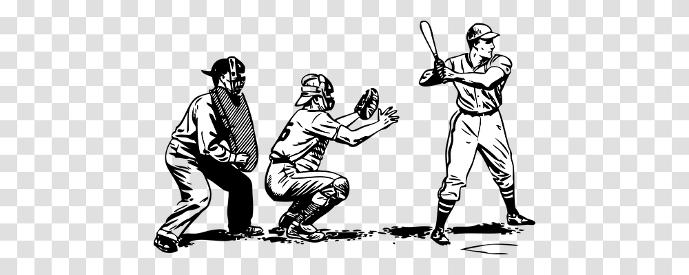 Baseball Sport, Person, Stencil, Kneeling Transparent Png