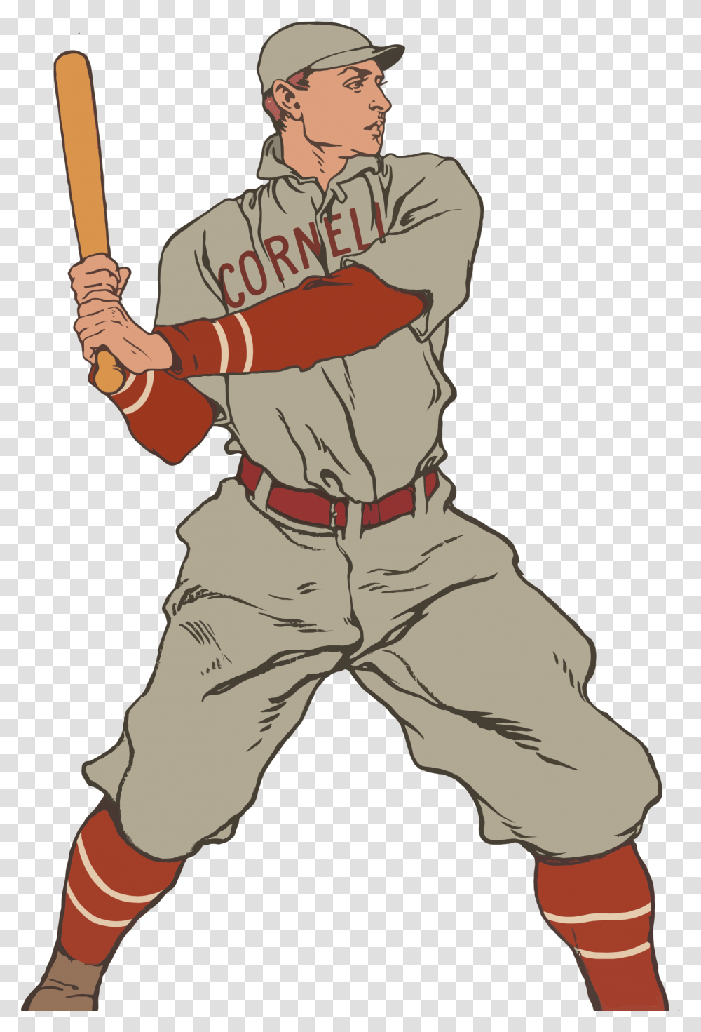 Baseball Background Vintage Baseball Player Clipart, Person, Human, People, Team Sport Transparent Png