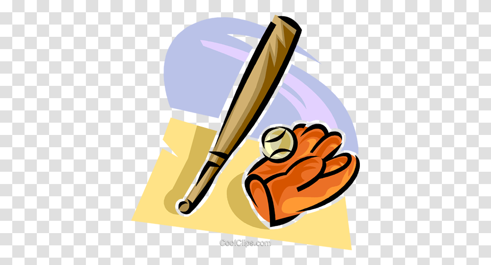 Baseball Bat And Glove Royalty Free Vector Clip Art Illustration, Team Sport, Sports, Softball, Dynamite Transparent Png