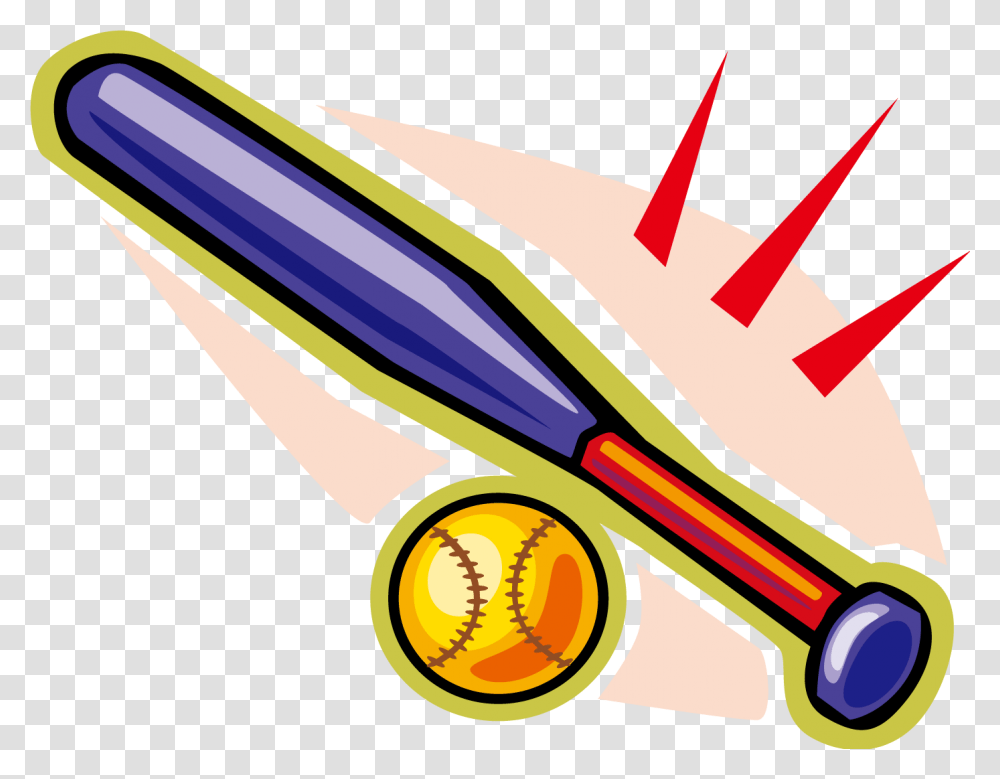 Baseball Bat Clipart Bat And Ball Clip Art, Team Sport, Outdoors, Badminton Transparent Png