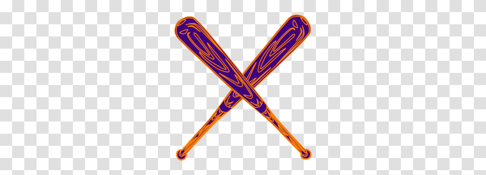 Baseball Bat Purple And Orange Clip Art, Team Sport, Sports, Softball, Tennis Racket Transparent Png