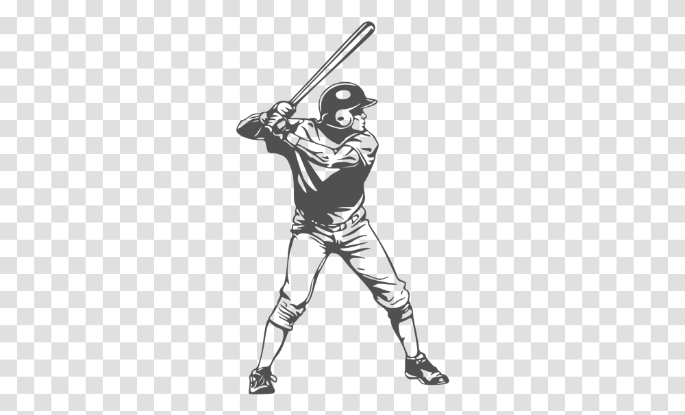 Baseball Bats Batter Batting Baseball Player Bateador, Person, Human, Ninja, Stencil Transparent Png