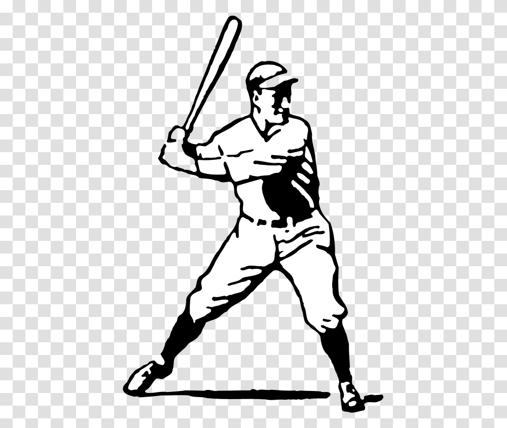Baseball Batter Swing Black And White, Person, Human, Stencil, Bird Transparent Png