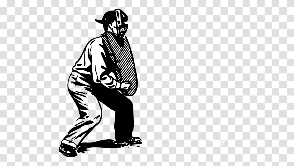 Baseball Catcher Clip Art, Person, Human, Kneeling, Musician Transparent Png