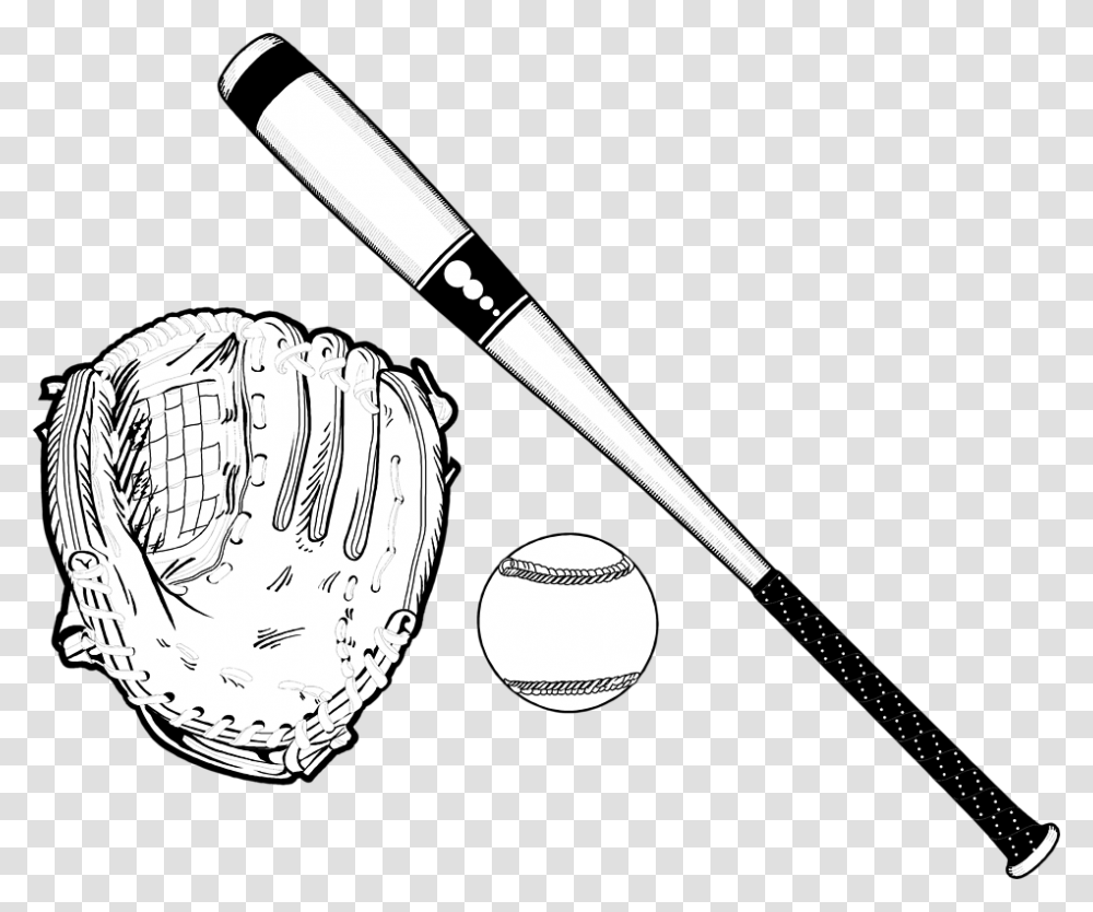 Baseball Clipart Background Clip Art Black And White Baseball And Bat, Team Sport, Sports, Softball, Baseball Bat Transparent Png