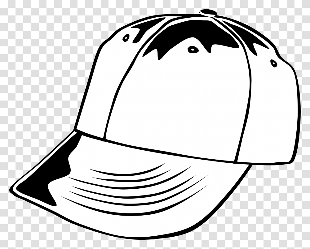 Baseball Clipart Black And White, Apparel, Baseball Cap, Hat Transparent Png