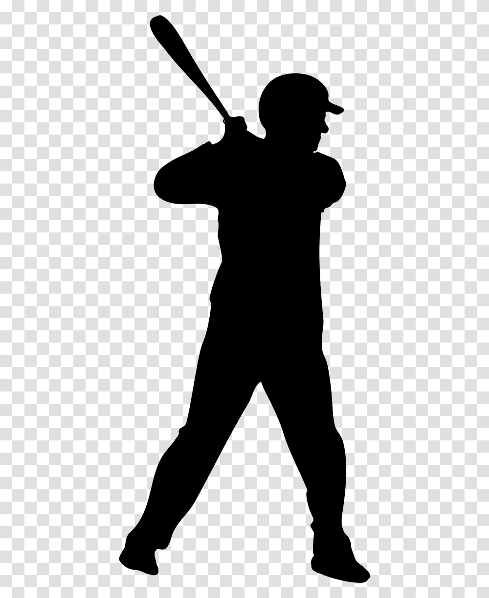 Baseball Clipart Graphic Black And White Library Baseball Player Silhouette, Back, Person, Bow, Hand Transparent Png