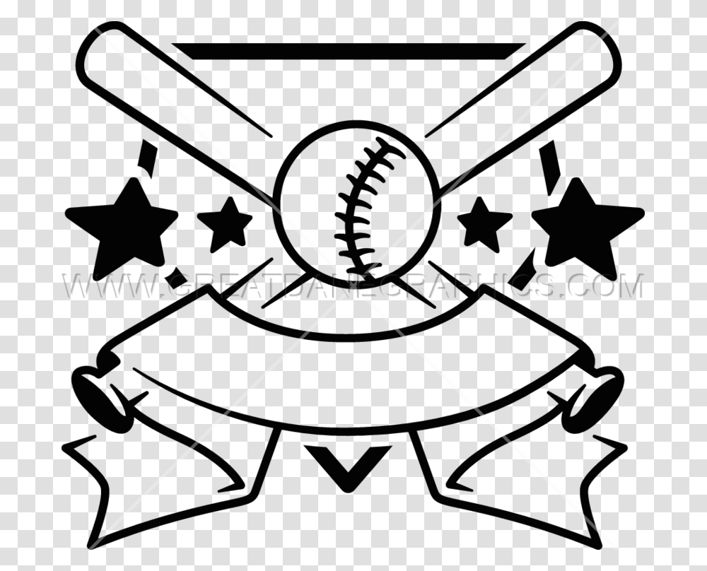 Baseball Crest Production Ready Artwork For T Shirt Printing, Bow, Star Symbol, Plant Transparent Png