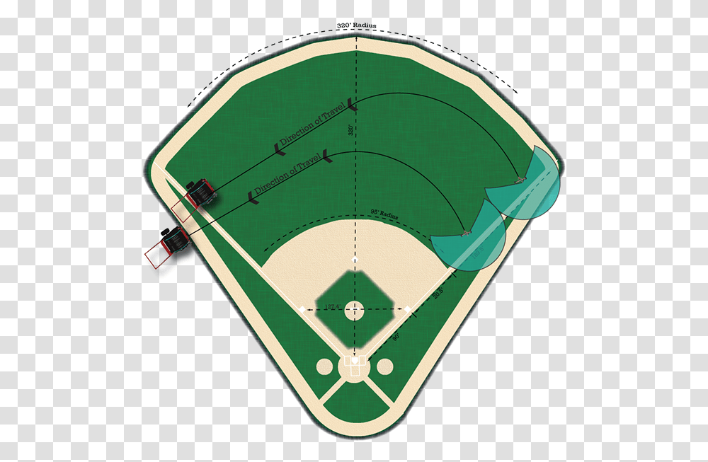 Baseball Diamond Clipart Black And White Baseball Field Diagram, Plot, Plan, Triangle, Shooting Range Transparent Png