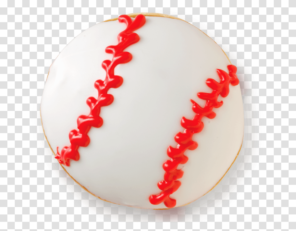 Baseball Doughnut, Icing, Cream, Cake, Dessert Transparent Png