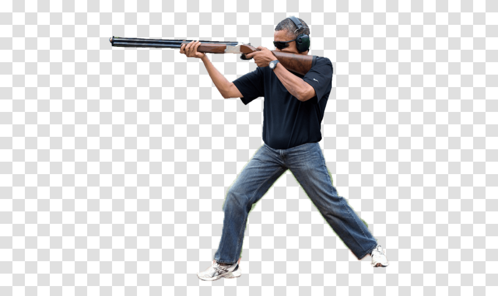 Baseball Equipment Gun Shoulder Firearm Baseball Bat Full Body Obama, Person, Human, Apparel Transparent Png