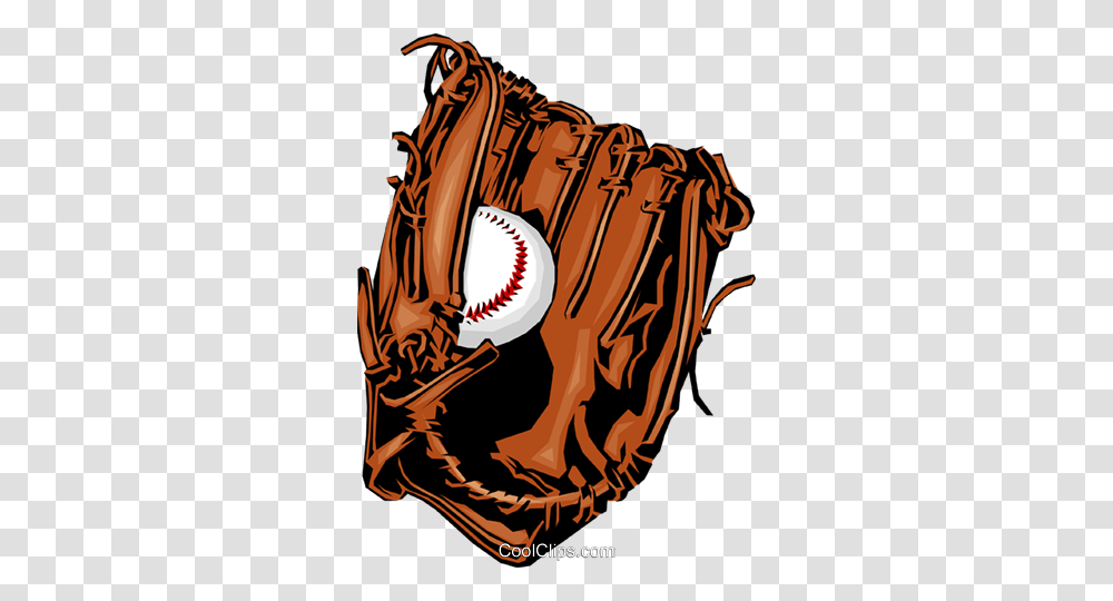 Baseball Glove And Ball Royalty Free Vector Clip Art Illustration, Apparel, Team Sport, Sports Transparent Png
