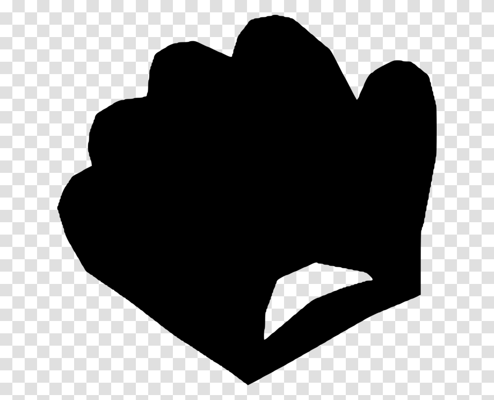 Baseball Glove Silhouette Cartoon Monochrome Photography Free, Gray, World Of Warcraft Transparent Png