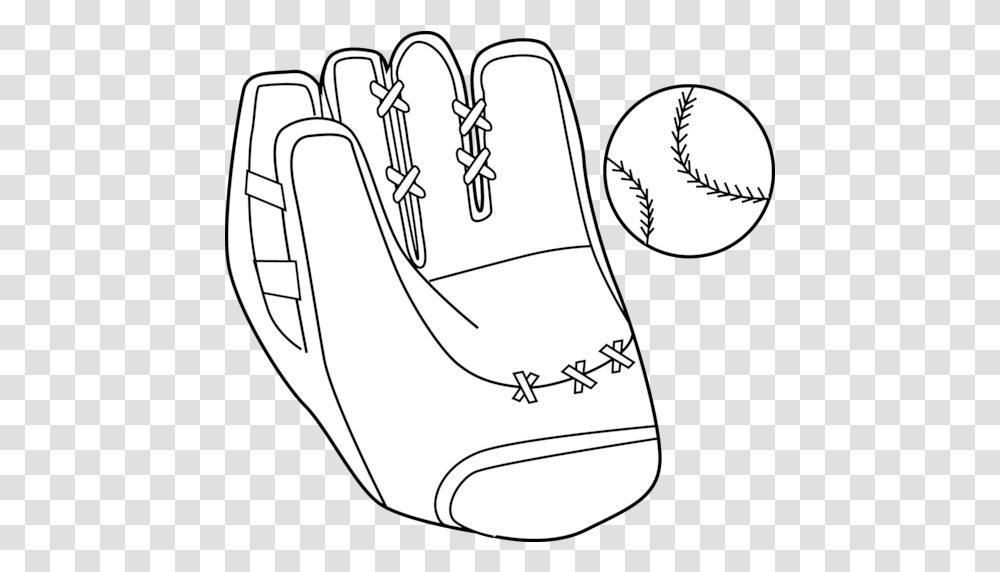 Baseball Glove White Clipart Clipartbarn Mitt Black And White, Clothing, Apparel, Team Sport, Sports Transparent Png
