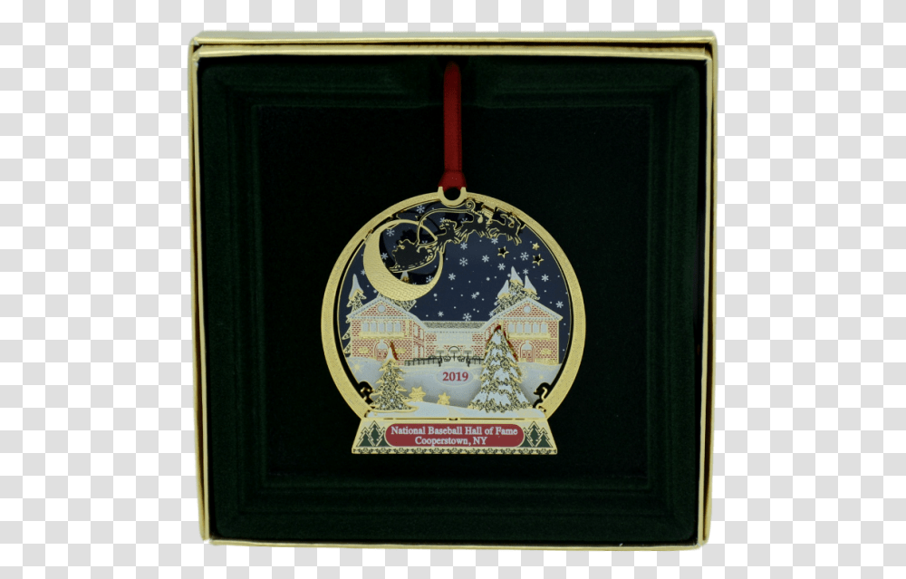 Baseball Hall Of Fame 2019 Annual Holiday Ornament Picture Frame, Gold, Emblem Transparent Png