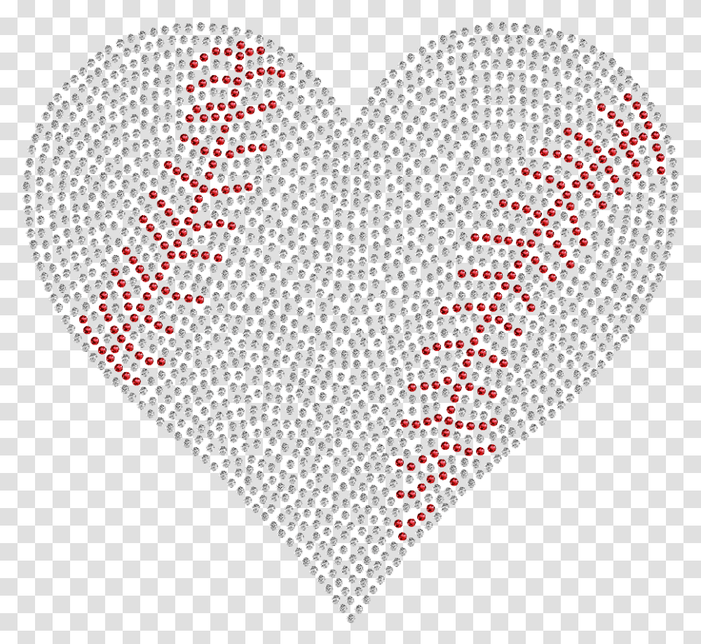Baseball Heart Heart, Rug, Cushion, Pillow Transparent Png