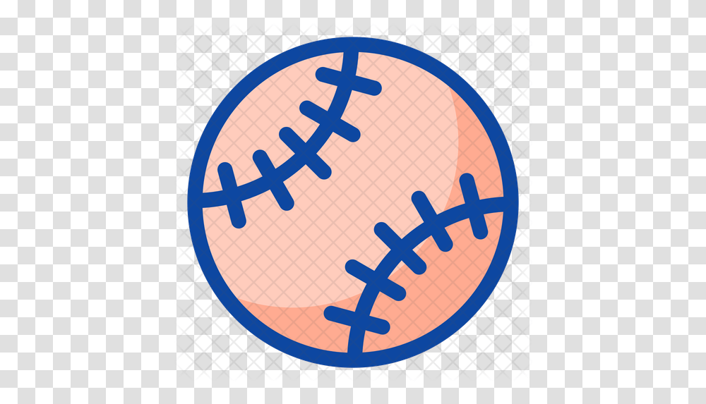 Baseball Icon Of Colored Outline Style Baseball, Sport, Sports, Golf, Road Sign Transparent Png
