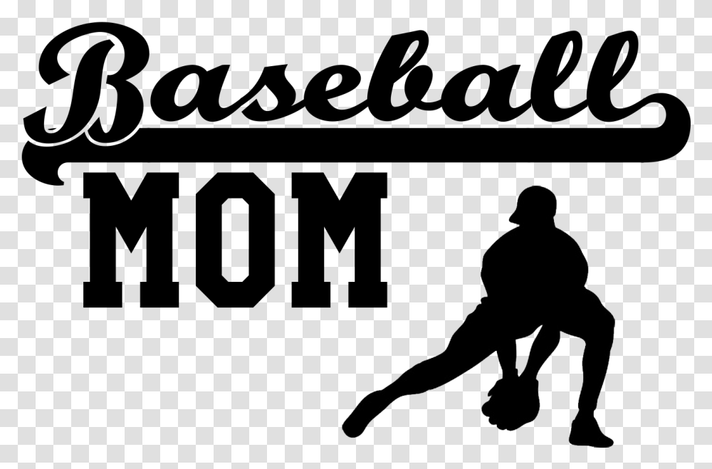 Baseball Mom Baseball Word, Person, People, Silhouette, Sport Transparent Png