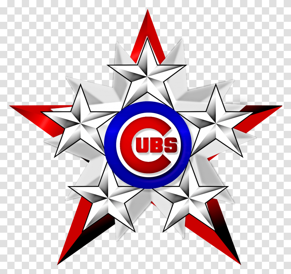 Baseball Teams Chicago Cubs Background Chicago Cubs Logo, Symbol, Star Symbol, Cross, Emblem Transparent Png
