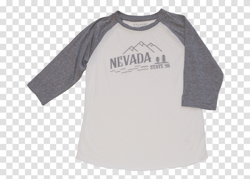 Baseball Tee Nv Mountains Long Sleeved T Shirt, Apparel, T-Shirt, Sweatshirt Transparent Png