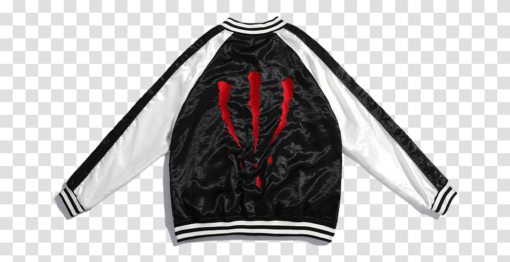 Baseball Uniform Blood Claw Mark Leather Jacket, Clothing, Apparel, Sweatshirt, Sweater Transparent Png
