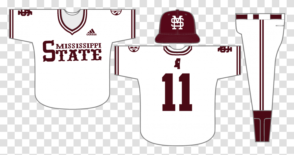 Baseball Uniform History Hail State Unis Mississippi State Bulldogs And Lady Bulldogs, Clothing, Word, Text, Shirt Transparent Png