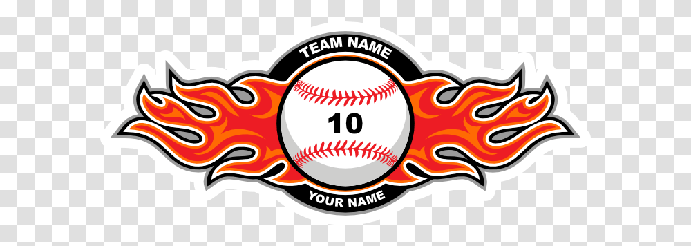 Baseball With Red Flames Sticker Softball Blue Flames, Sport, Sports, Team Sport, Clothing Transparent Png