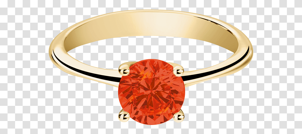 Basel Fire Opal Orange In Yellow Gold Engagement Ring, Accessories, Accessory, Jewelry, Gemstone Transparent Png