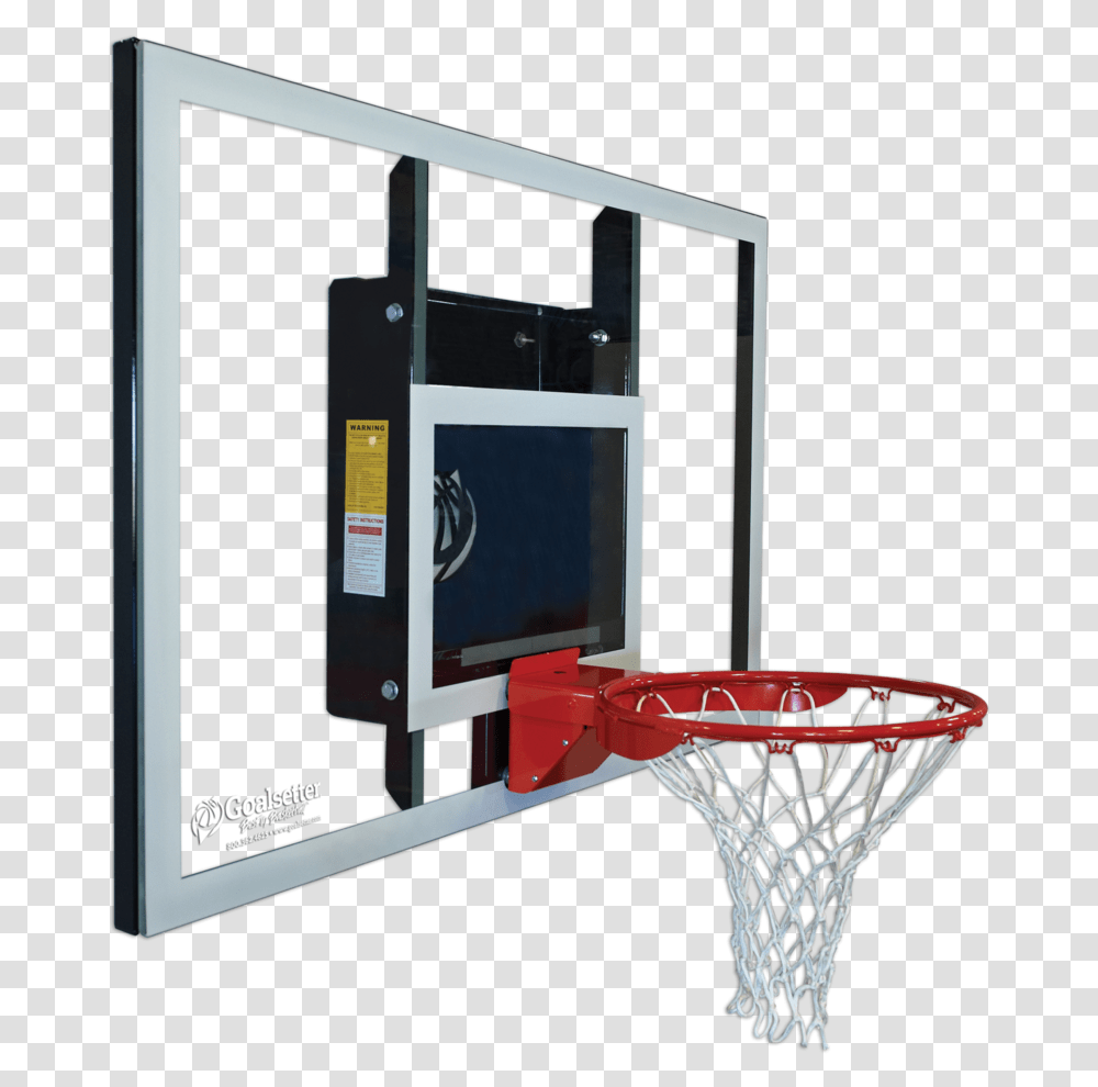 Baseline Wall Mount Basketball Hoop Full Size Backboard, Monitor, Screen, Electronics, Display Transparent Png