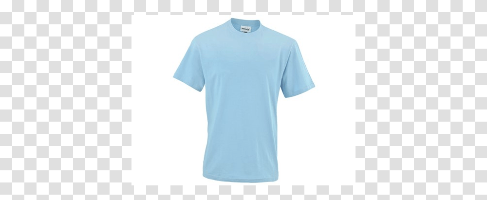 Basic 160 Crew Neck Gents T Shirt Light Blue Size Medium Active Shirt, Apparel, T-Shirt, Person Transparent Png