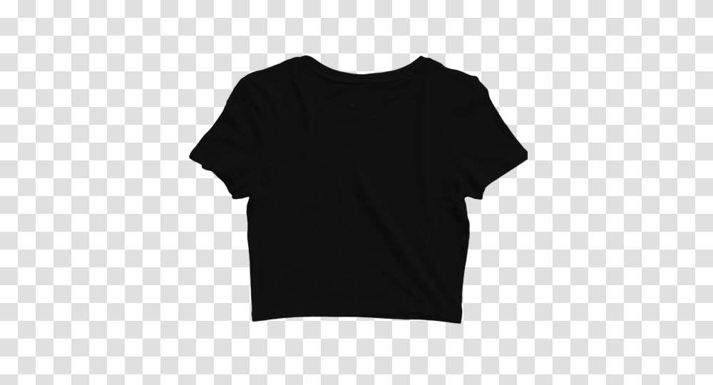 Basic Black Crop Top Flairlift, Apparel, T-Shirt, Sleeve Transparent Png