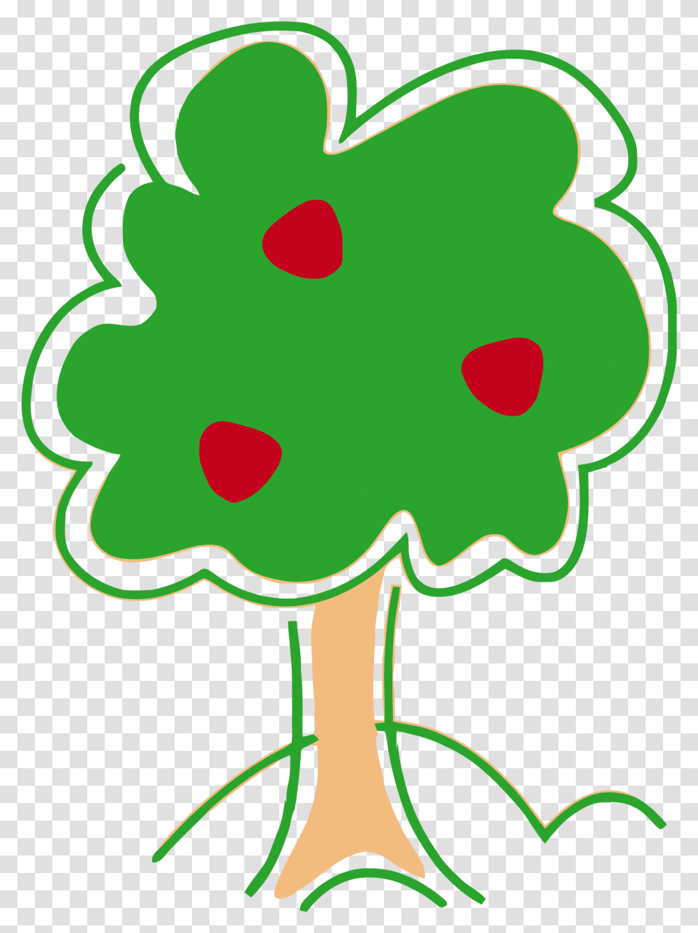 Basic Cute Apple Tree Clipart Tree Cute Clipart, Plant, Ornament, Fir, Abies Transparent Png