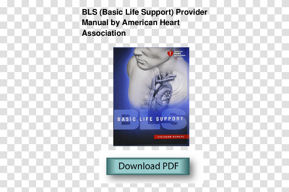 Basic Life Support Provider Manual American Heart Association, Person, Human, Screen Transparent Png