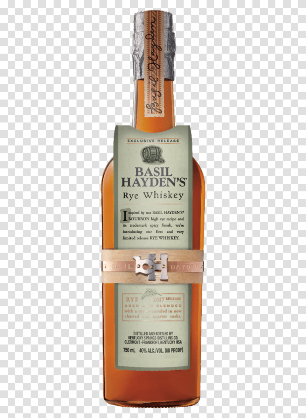 Basil Hayden Rye Whiskey, Liquor, Alcohol, Beverage, Drink Transparent Png