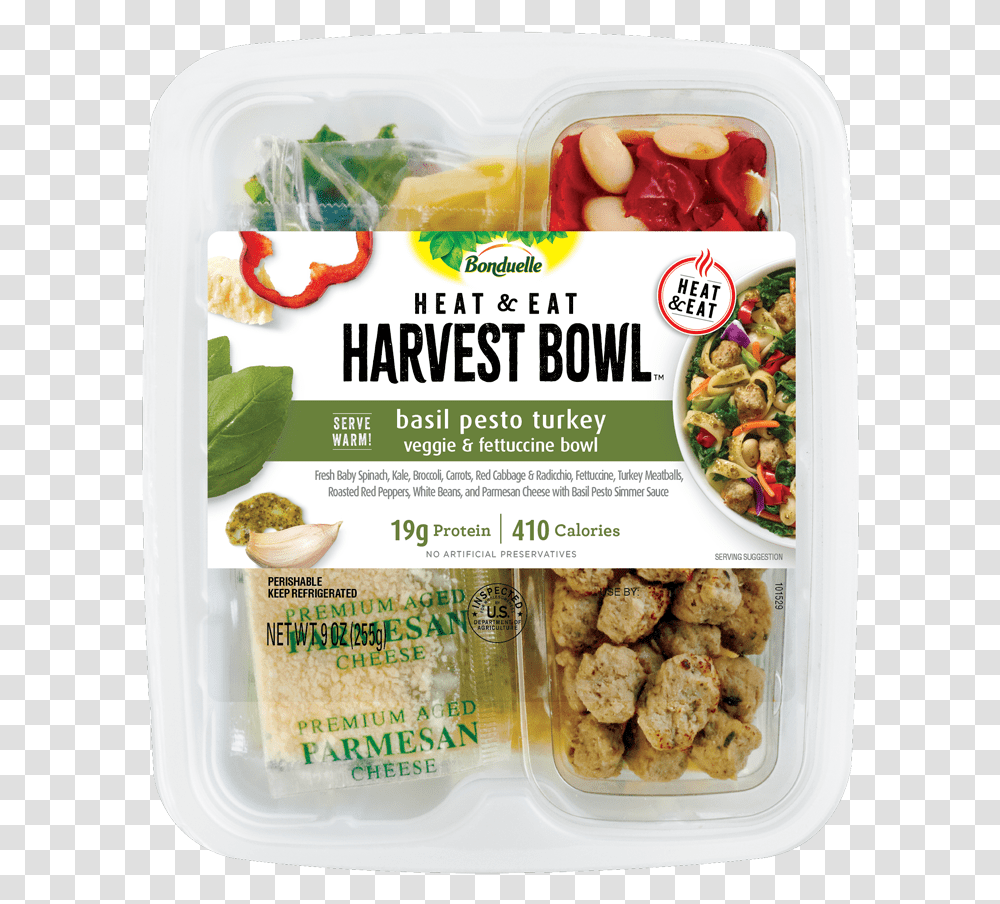 Basil Pesto Turkey Heat And Eat Harvest Bowl, Menu, Food, Plant, Poster Transparent Png