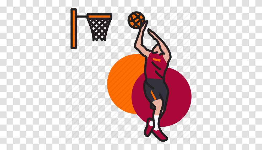 Basket Basketball Game Nba Shoot Sport Throw Icon, Dance Pose, Leisure Activities, Performer, Tango Transparent Png