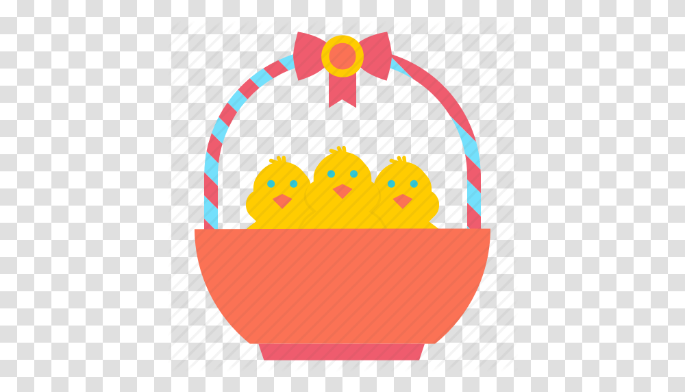 Basket Bow Chicken Chickling Easter Gift Ribbon Icon, Birthday Cake, Dessert, Food, Shopping Basket Transparent Png