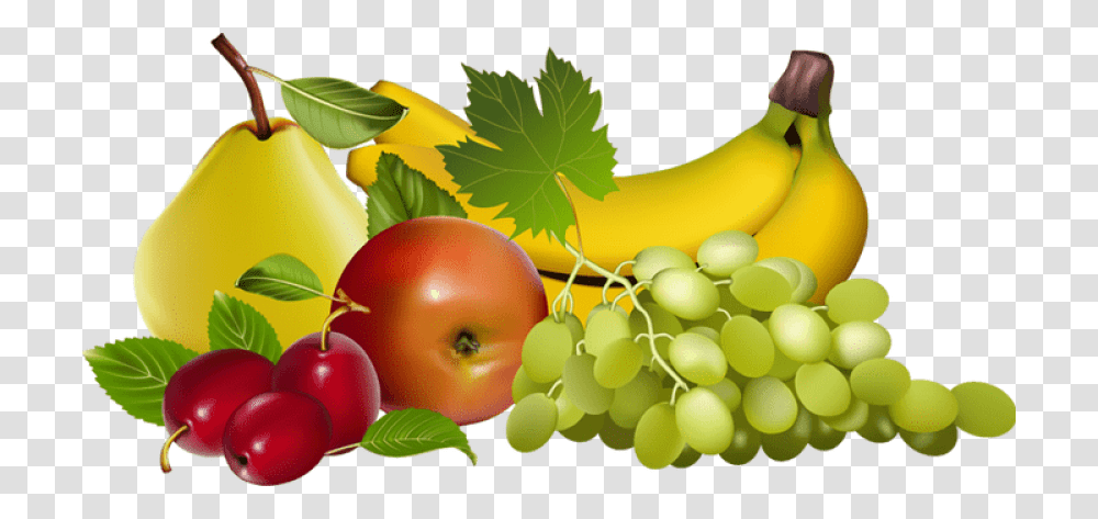 Basket Clipart Fruit Fruits Clipart Background, Plant, Food, Grapes, Banana Transparent Png