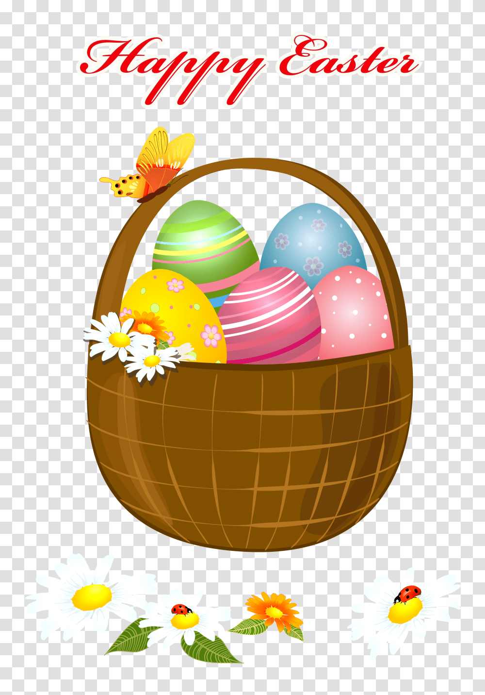 Basket Clipart Happy Easter, Food, Egg, Balloon, Easter Egg Transparent Png