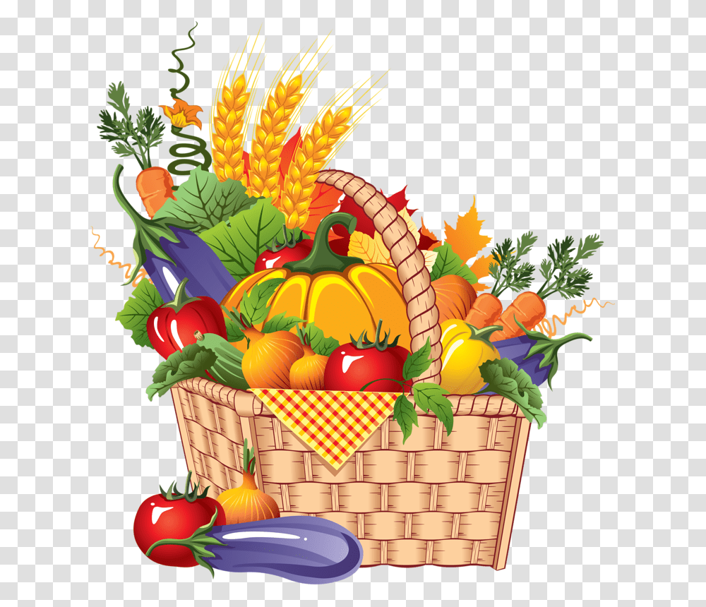 Basket Fruits And Vegetables Clipart, Plant, Meal, Food, Birthday Cake Transparent Png