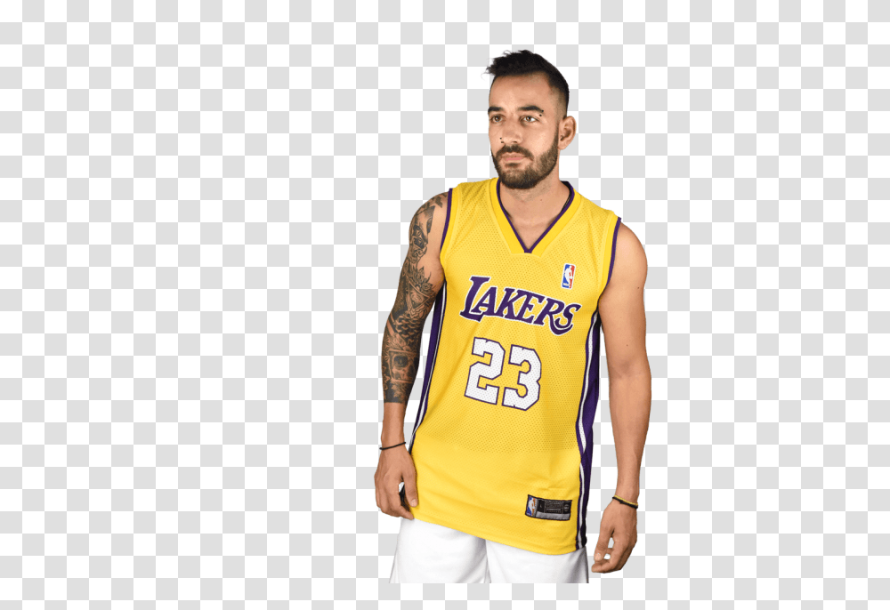 Basket Lakers Lebron James Replica Wer, Apparel, Sleeve, Person Transparent Png