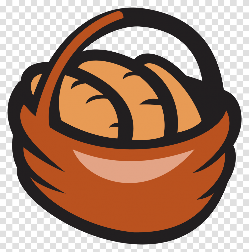 Basket Of Bread Loaf Bakery Clipart Download Basket Of Loaves Cartoon, Bag, Handbag, Accessories, Accessory Transparent Png